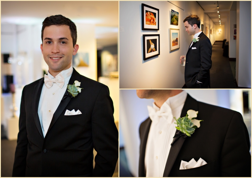 Groom WEdding Portraits with Florals by Charlotte Designs