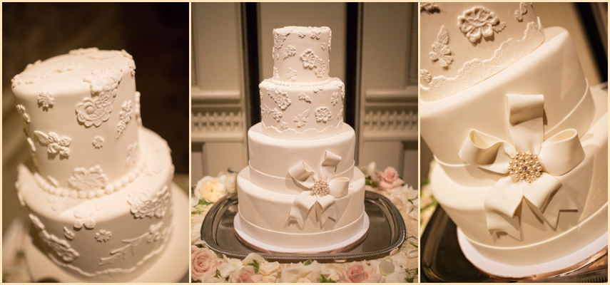 Four Seasons Hotel Boston Wedding - Classic White Wedding Cake