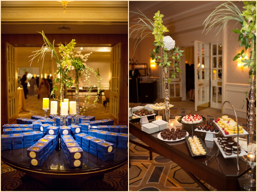 Four Seasons Hotel Boston Wedding Favors and late night sweets