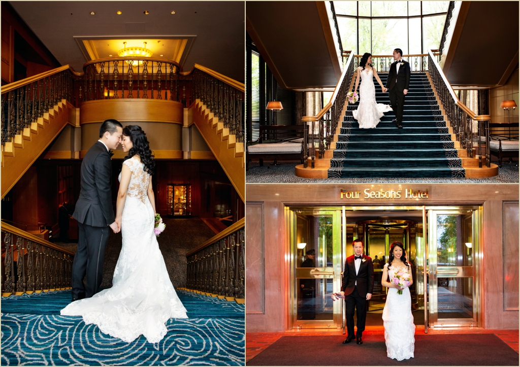 Four Seasons Boston Wedding Grand Staircase