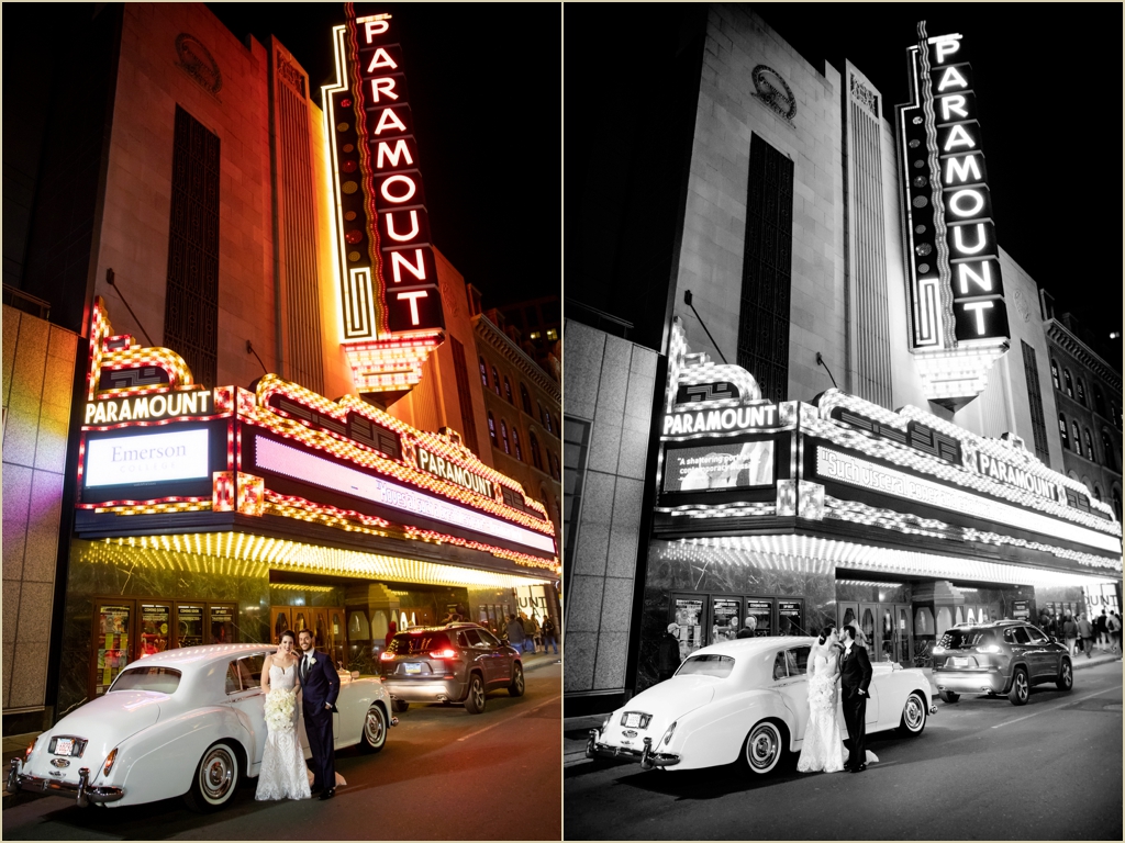 Boston Paramount Theater Wedding Photography 