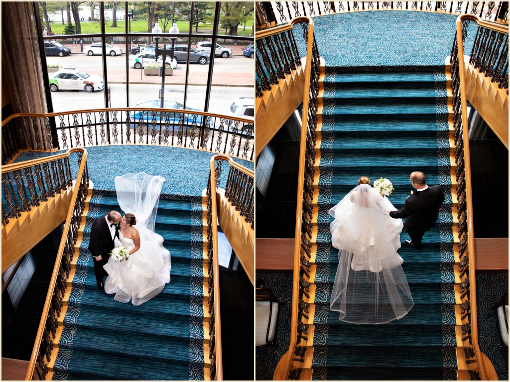 Four Seasons Boston Staircase Wedding 