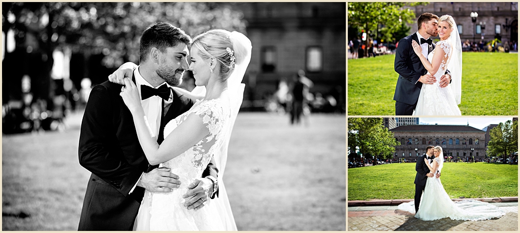 Summer wedding photography Boston Copley Square 