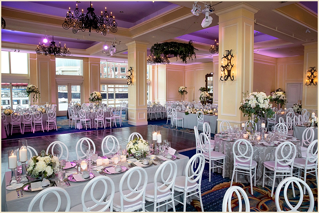 Boston Harbor Hotel Ballroom Wedding Reception 